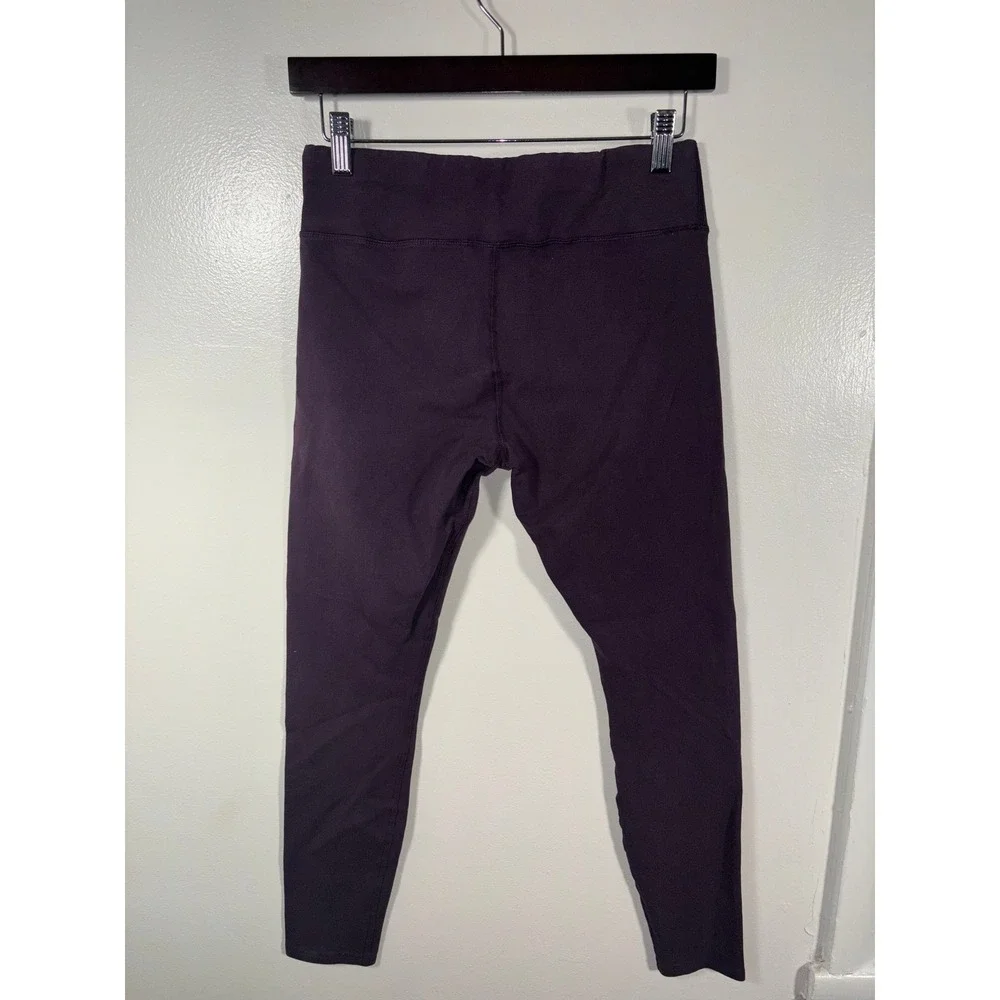 Pact Organic Cotton Leggings Women Sz M Purple Sustainable Yoga Pants Perfect - Picture 6 of 6